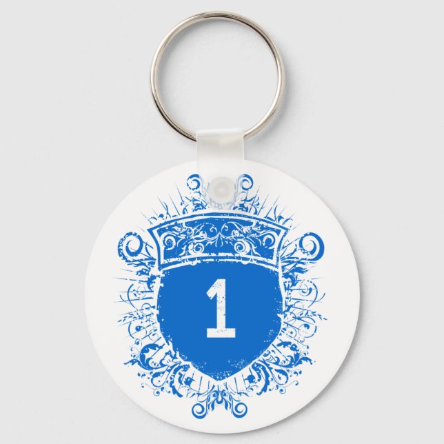 #1 Blue Shield Keychain (Front)