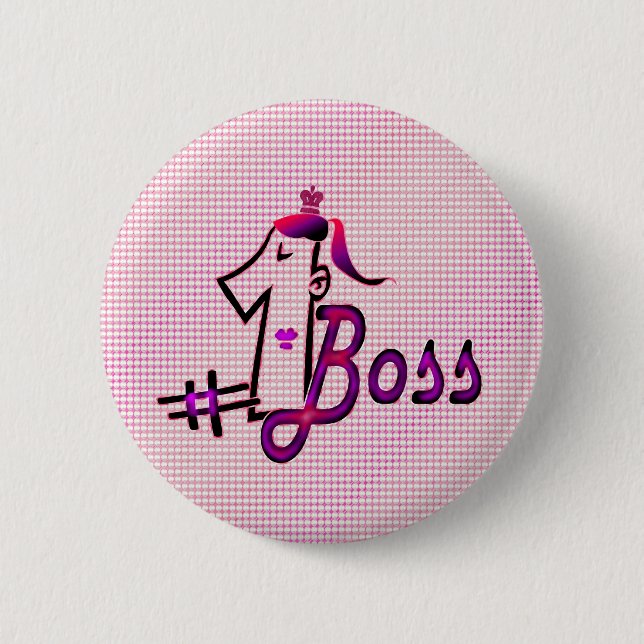 #1 boss 2 inch round button (Front)