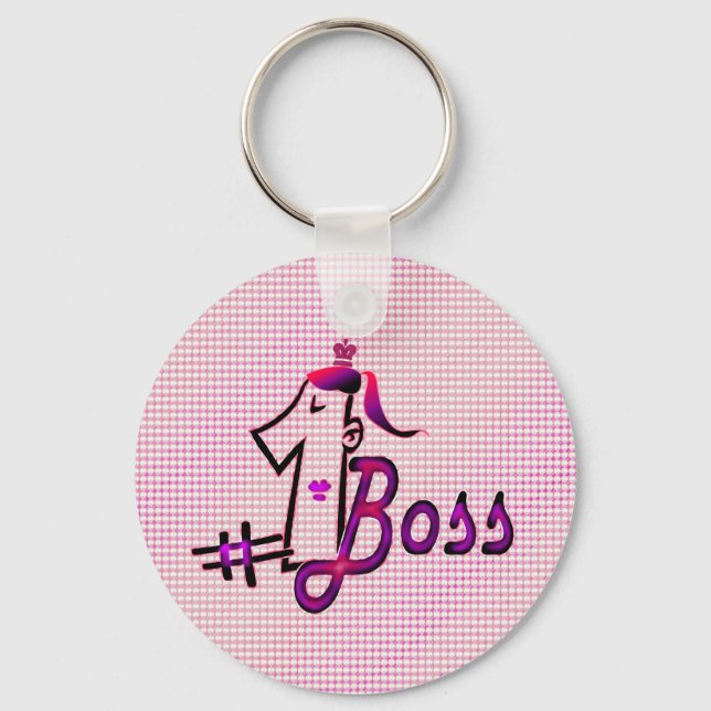 #1 boss keychain (Front)