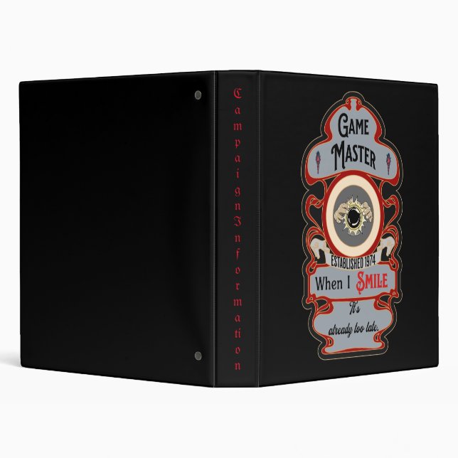 1" Campaign Binder W/GM Logo (Background)