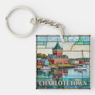 1. Charlottetown Prince Edward Island Harbour 🌊 Keychain