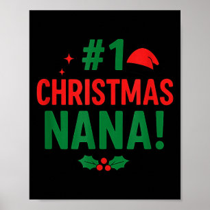 #1 Christmas Nana  Poster