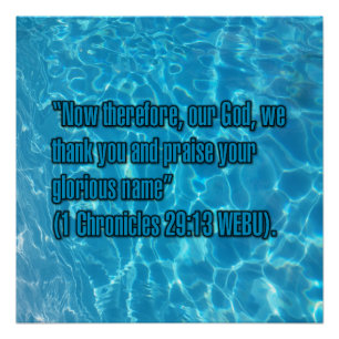 1 Chronicles 29:13 WEBU Poster
