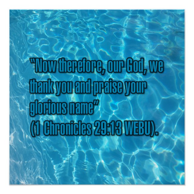 1 Chronicles 29:13 WEBU Poster (Front)