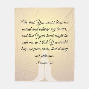 1 Chronicles 4:10 Fleece Blanket