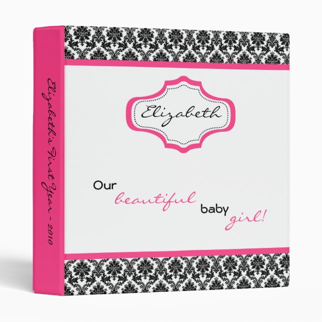 1" classeur Scrapbo de photo d'impression de (Devant/Côté)