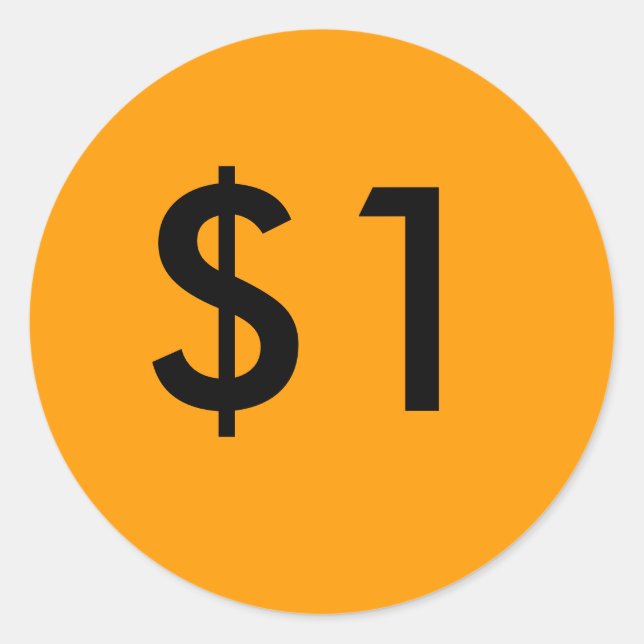 $1 CLASSIC ROUND STICKER (Front)