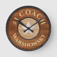 #1 Coach Rustic Brown Wood Star