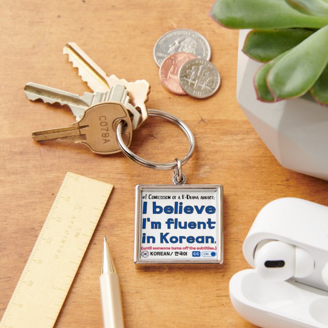#1 Confession of a K-drama Addict    Keychain (Desk)