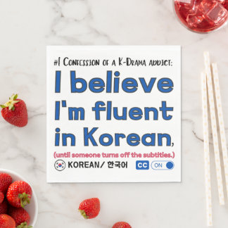#1 Confession of a K-drama Addict    Paper Plates Napkin
