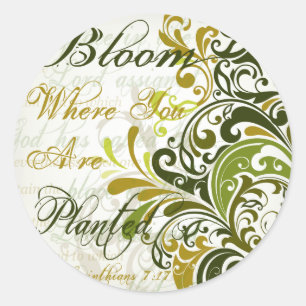 1 Cor 7 17 Scripture Art Classic Round Sticker