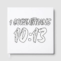 1 Corinthians 10:13 Bible Verse Brush Script Graph