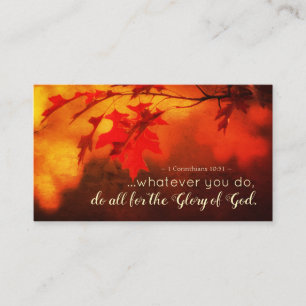 1 Corinthians 10:31 Do All for the Glory of God Business Card
