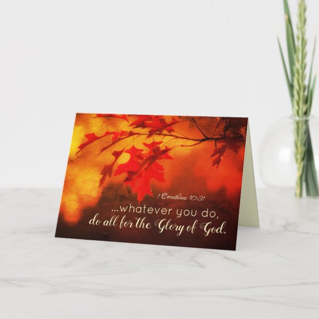 1 Corinthians 10:31 Do All to the Glory of God Card (Front)