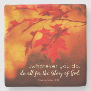 1 Corinthians 10:31 Do All to the Glory of God Stone Coaster