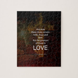 1 Corinthians 13:13 Bible Verses Quote About LOVE Jigsaw Puzzle