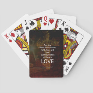 1 Corinthians 13:13 Bible Verses Quote About LOVE Playing Cards