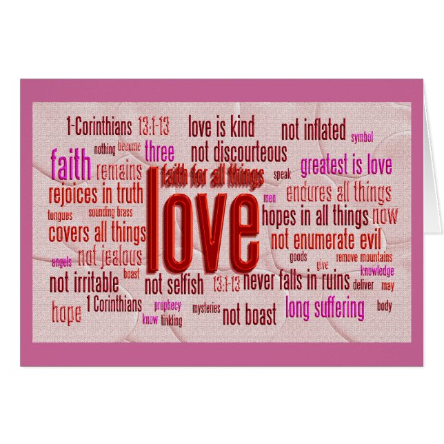 1 Corinthians 13:1-13 Heart Cloth (Front Horizontal)
