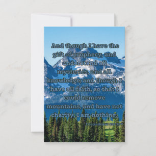 1 Corinthians 13:2 Bible Verse Pic Greeting Card