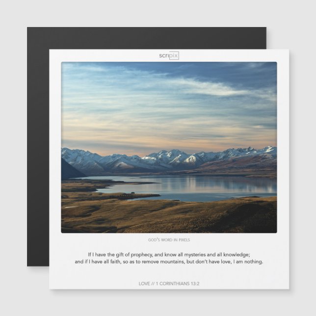 1 Corinthians 13:2 LOVE SCRIPIX magnetic card (Front/Back)