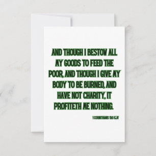 1 Corinthians 13:3 Bible Verse Greeting Card