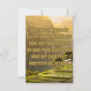 1 Corinthians 13:3 Bible Verse Pic Greeting Card