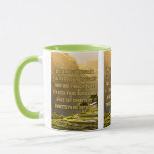 1 Corinthians 13:3 KJV Bible Verse Pic Two-Tone Mug
