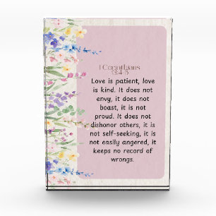 1 Corinthians 13:4-5 Bible Verse Image Photo Block