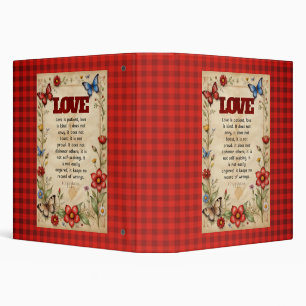 1 Corinthians 13:4-5 Christian Bible Verse Art  Binder