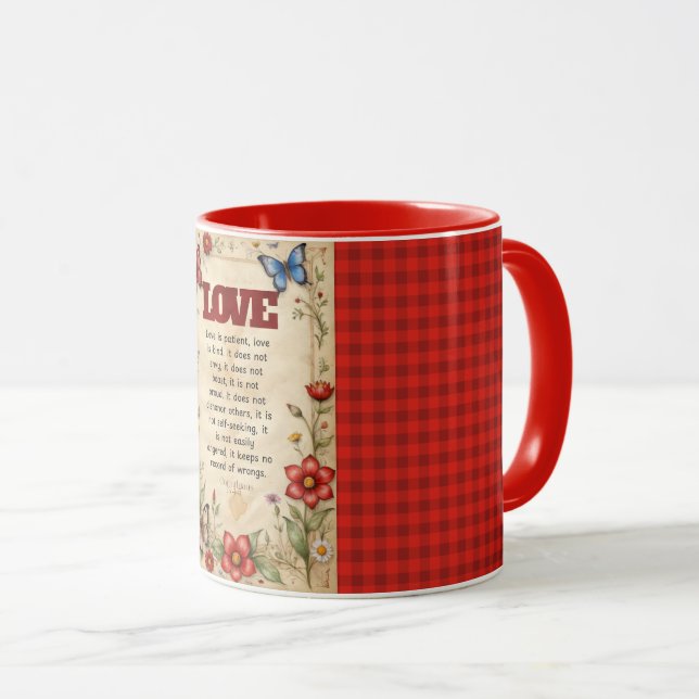 1 Corinthians 13:4-5 Christian Bible Verse Art  Mug (Front Right)