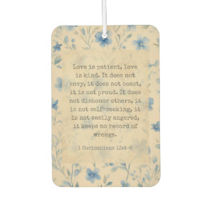 1 Corinthians 13:4–5 Love Is Patient Floral Air Freshener