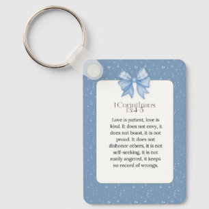 1 corinthians 13 4 5, love is patient love is kind keychain