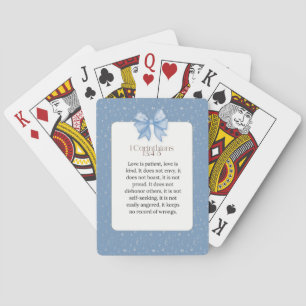 1 corinthians 13 4 5, love is patient love is kind playing cards
