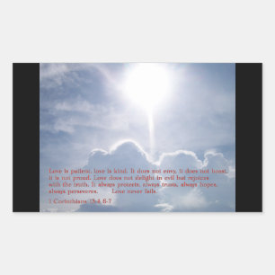 1 Corinthians 13:4 6-7 Clouds Sticker