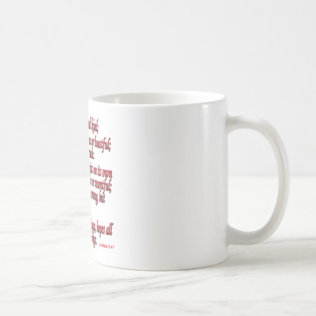 1 Corinthians 13:4-7 Coffee Mug (Right)