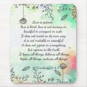 1 Corinthians 13: 4-7 Mouse Pad