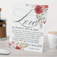 1 Corinthians 13:4-8 Love is Patient Bible Floral