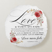 1 Corinthians 13:4-8 Love is Patient Bible Floral