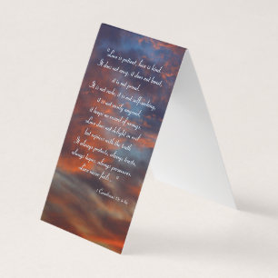1 Corinthians 13; 4-8a   Inspirational Business Card