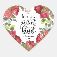 1 Corinthians 13:4 Love is Patient Red Roses