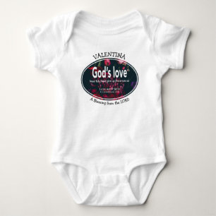 1 Corinthians 13:8   LOVE NEVER FAILS Custom Photo Baby Bodysuit