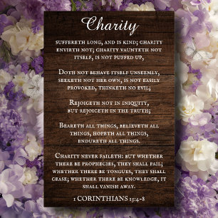 1 Corinthians 13 King James Scripture Christian  Poster