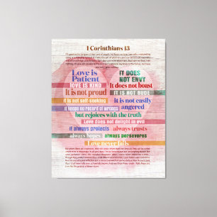 1 Corinthians 13 - Love Canvas Print