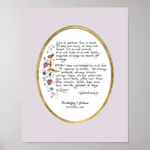 1 Corinthians 13, Love Chapter Christian Scripture Poster