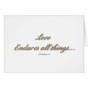 1 Corinthians 13 - Love Endures All Things