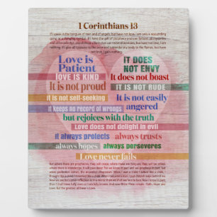1 Corinthians 13 - Love  Plaque