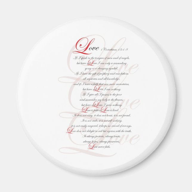 1 Corinthians 13 Magnet (Front)