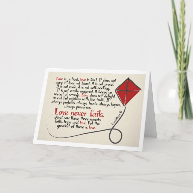 1 Corinthians 13 Note Card Blank Inside (Front)