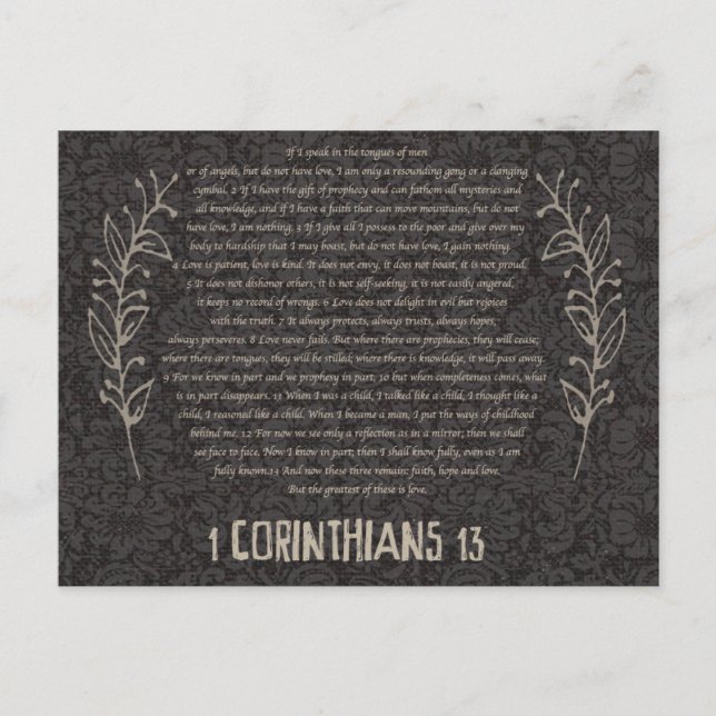 1 Corinthians 13 Postcard (Front)