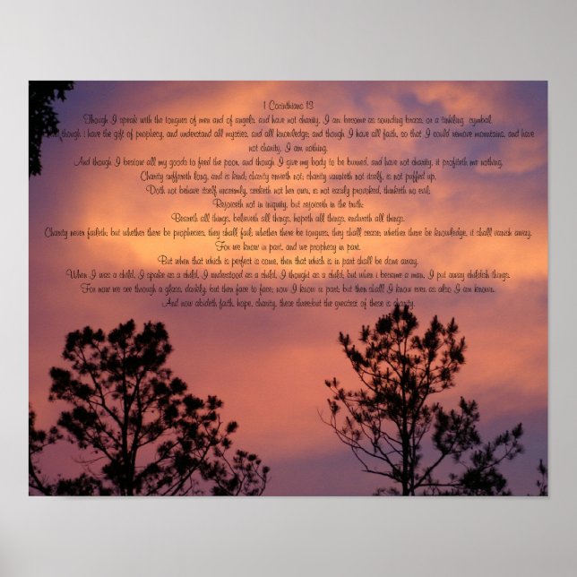 1 Corinthians 13 Poster (Front)